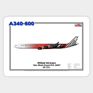 Airbus A340-600 - Etihad Airways "Abu Dhabi Grand Prix 2009" (Art Print) Sticker